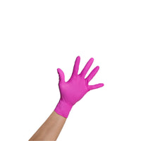 Framar Pink Paws nitriilikäsine puuteriton pinkki 100 kpl