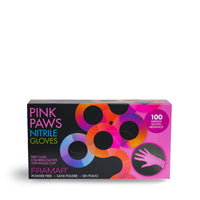 Framar Pink Paws nitriilikäsine puuteriton pinkki 100 kpl