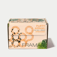 FRAMAR Embossed Roll PARTY ANIMAL -Kohokuvioitu Foliorulla, 12,7 cm x 97,5 m